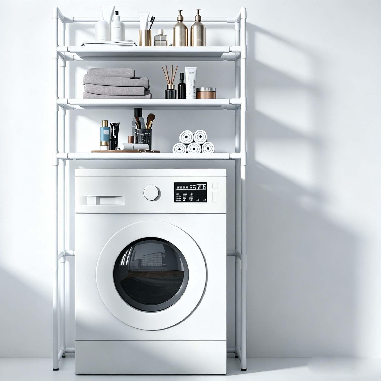 Laundry Room Space Saving Over Washer Rack,washer and dryer shelves