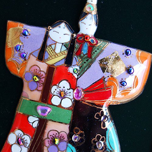 Amazon.co.jp: 【UncleZ】 七宝焼き [飾り額] 飾りプレート 雛人形(中