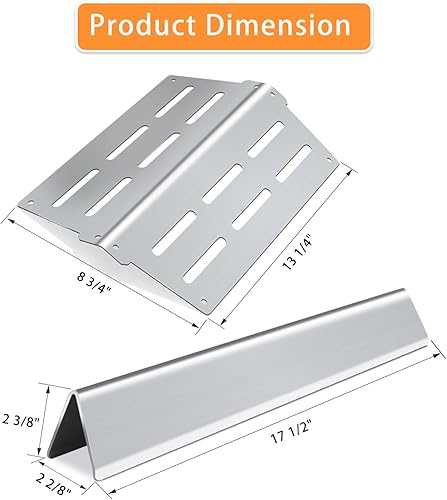 Miniatura 38 de 62752 7620 7622 Piezas de repuesto para parrilla Weber Genesis E310 E320 E330 S310 S320 S330 EP310 EP320 EP330, barras aromatizantes de 17.5