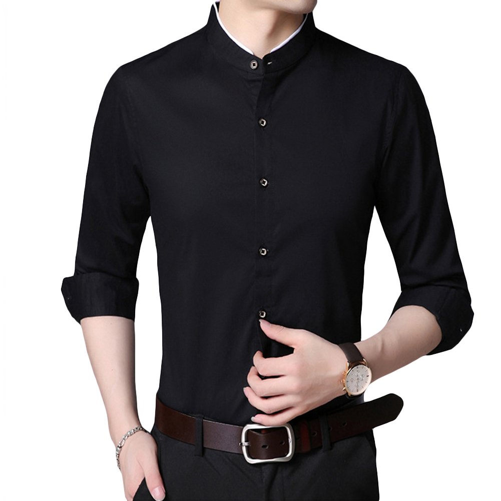 No Collar Dress Shirt The Dress Shop