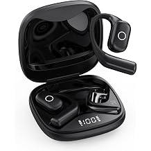FOCHEW Pxwaxpy Wireless Open Ear Bluetooth Earbuds, 80 Hours Playtime Smart Touch Control