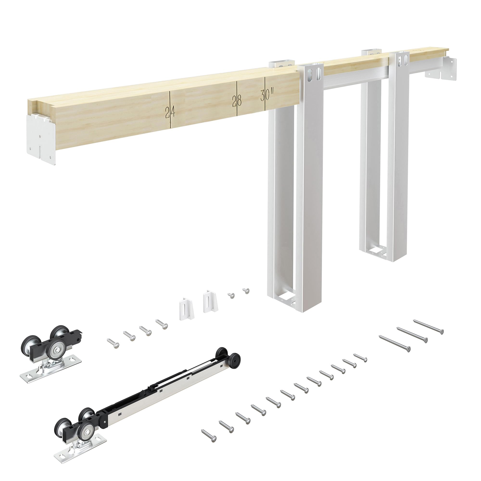 SongYung 24'-32' x 80' Pocket Door Frame Kit with 98LBS Soft Close Mechanism