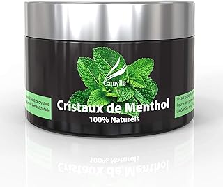 Camylle - Cristaux de Menthol Menthol - 100% Natural Menthol Crystals for Sauna - Refreshing with Fresh and Powerful Aromas - 100g