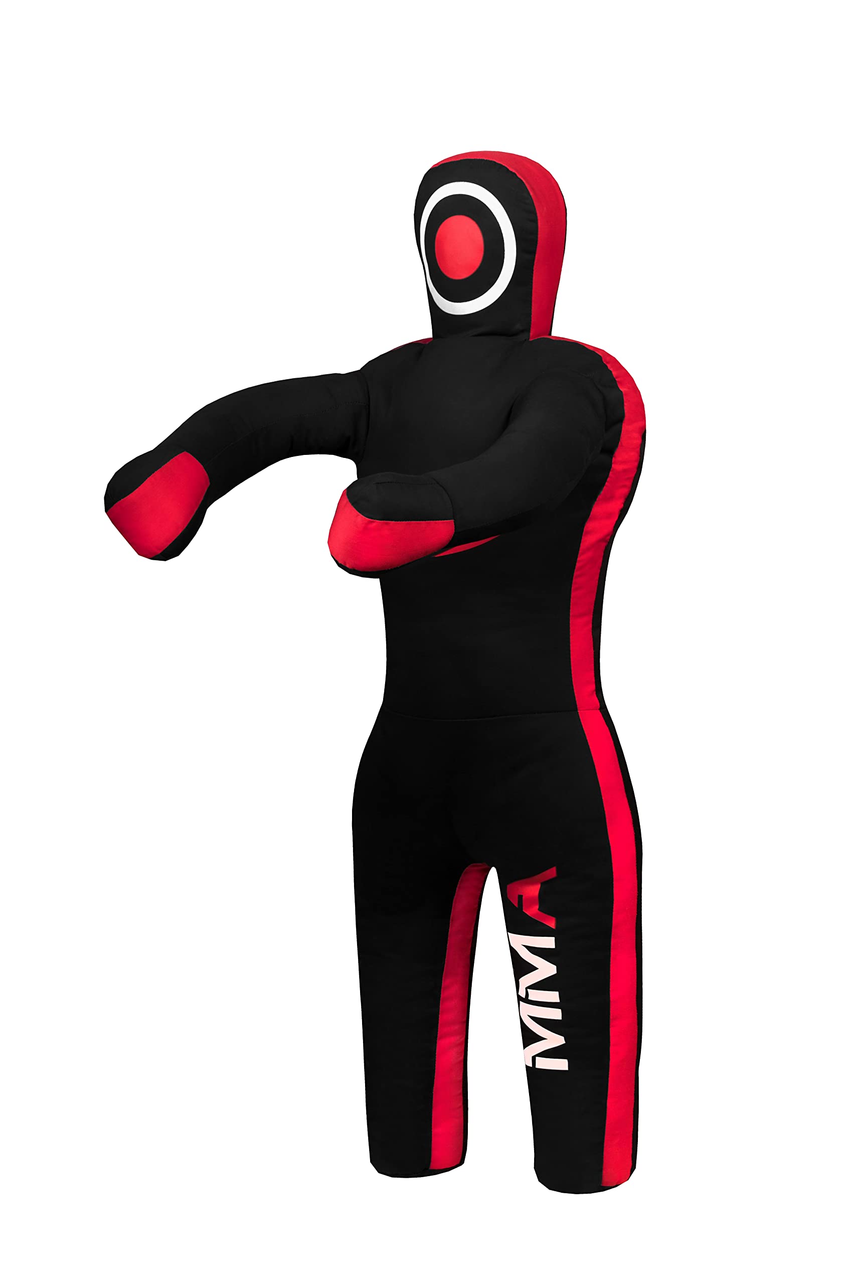 Lisaro Judo Dummy smoczek rozmiar 130/145/160/170 cm | Box-Dummies | Canvac | czarno-czerwony | niewypełniony | wiszący | Grappling Dummy