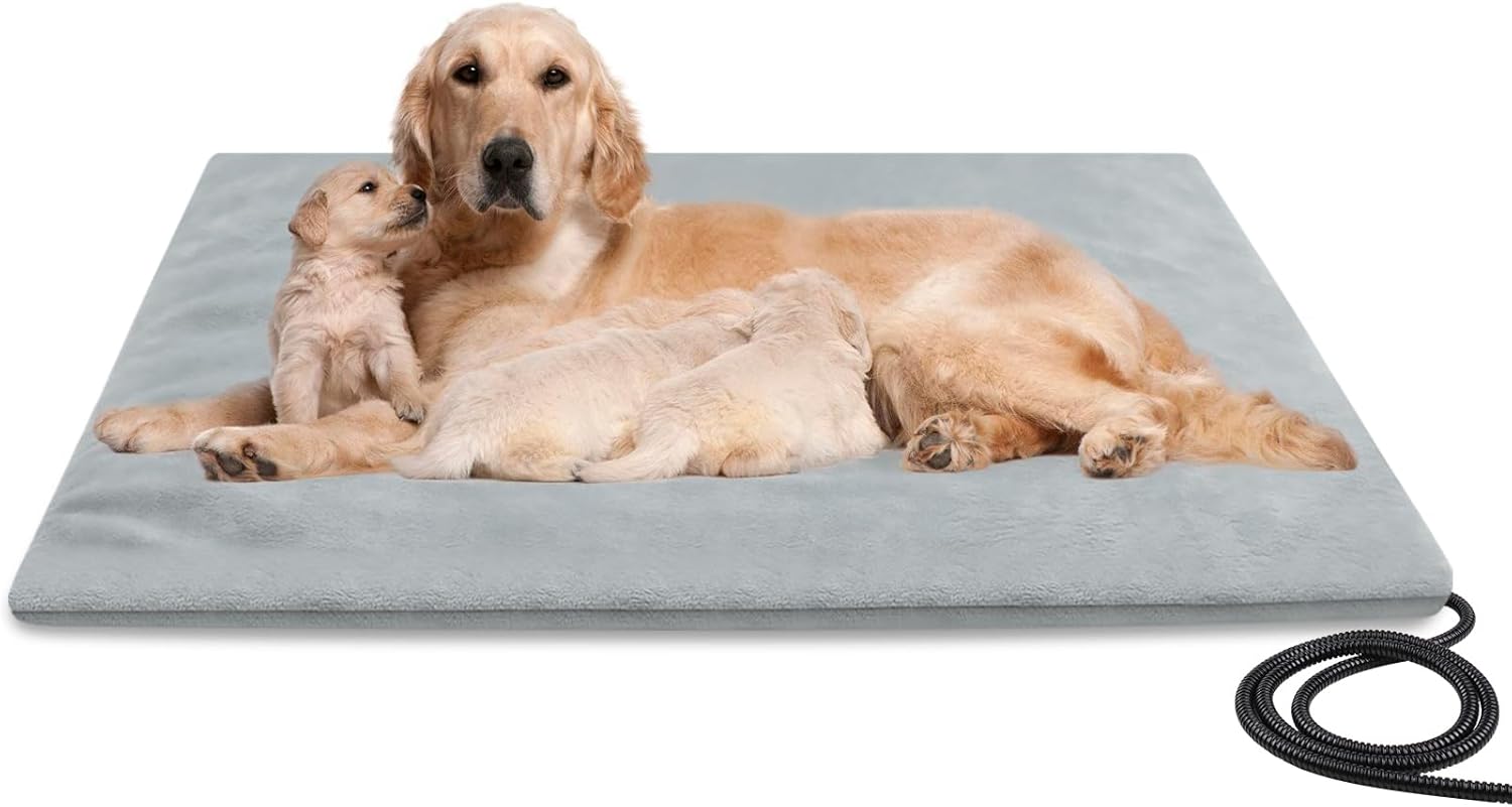 Outdoor heated pet bed for dogs & cats – multi-size waterproof mat
