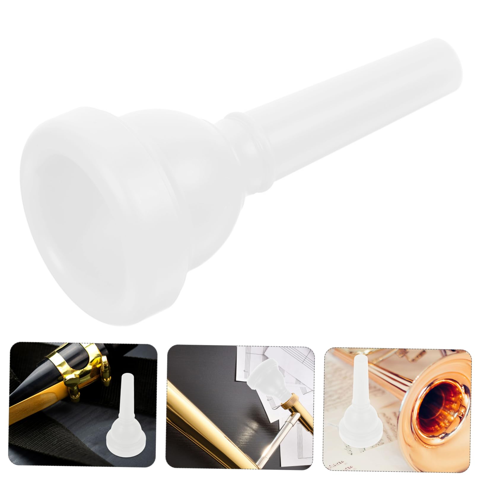 GOOHOCHY Beginner's Trombone Mouthpiece Alto Size Plastic Instrument Accessory Replacement for Trombone