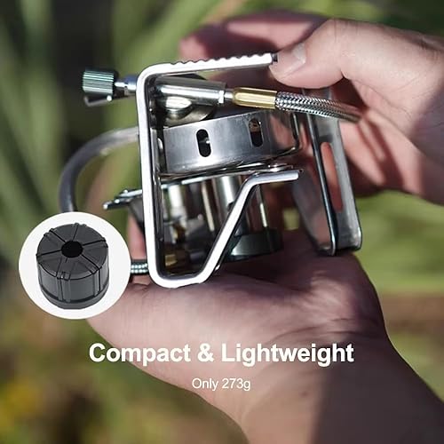 Miniatura 3 de Fire-Maple Estufa de gas FMS-125 PRO - Estufa compacta de alta potencia para mochileros con llama resistente al viento, diseño desmontable estable,