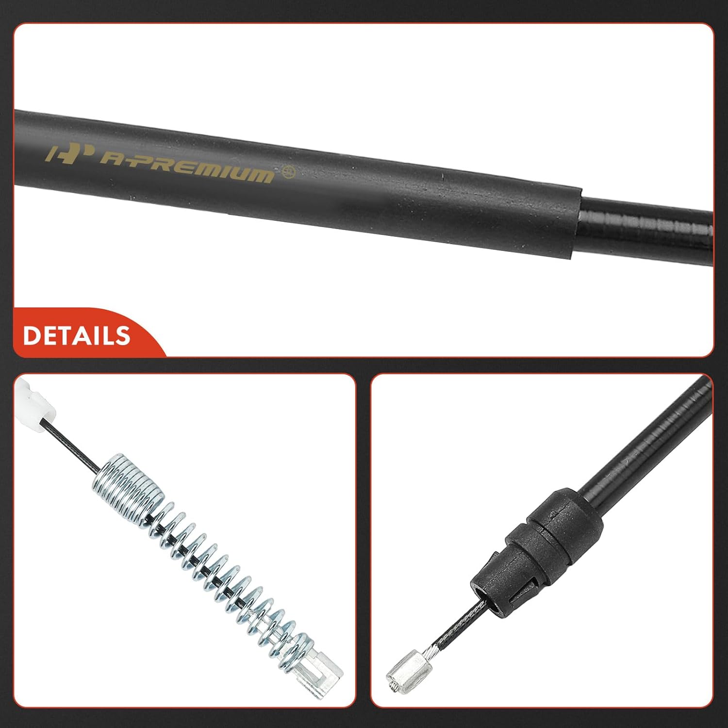 A-Premium Rear Driver and Passenger Side Parking Brake Cable Assembly Compatible with Chevrolet and GMC Models: Silverado 3500, 3500 Classic, 3500 HD, Sierra 3500, 3500 Classic, 3500 HD, 2-PC Set