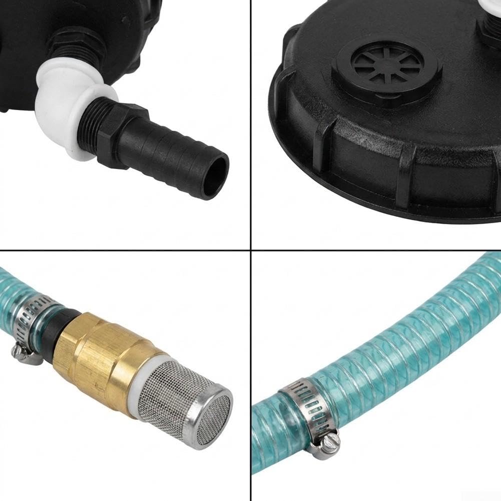 für ibc Auffangwanne Deckel DN150 Kunststoff Schwarz Wetterfest(With hose)