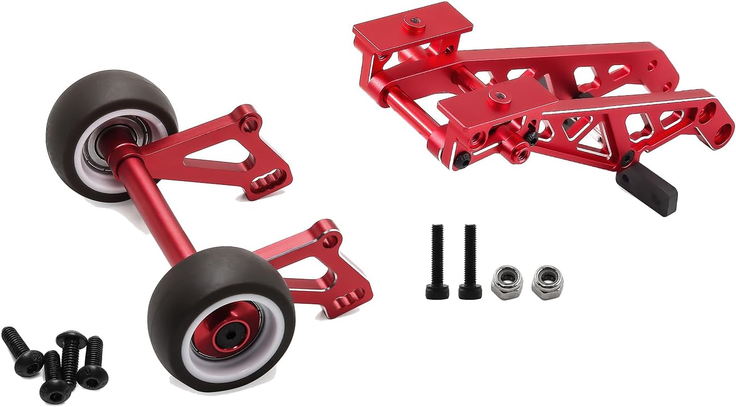 Alloy Wheelie Bar and Wing Monut for Arrma Kraton 6S V6 RTR EXB Upgrade Parts (Red)