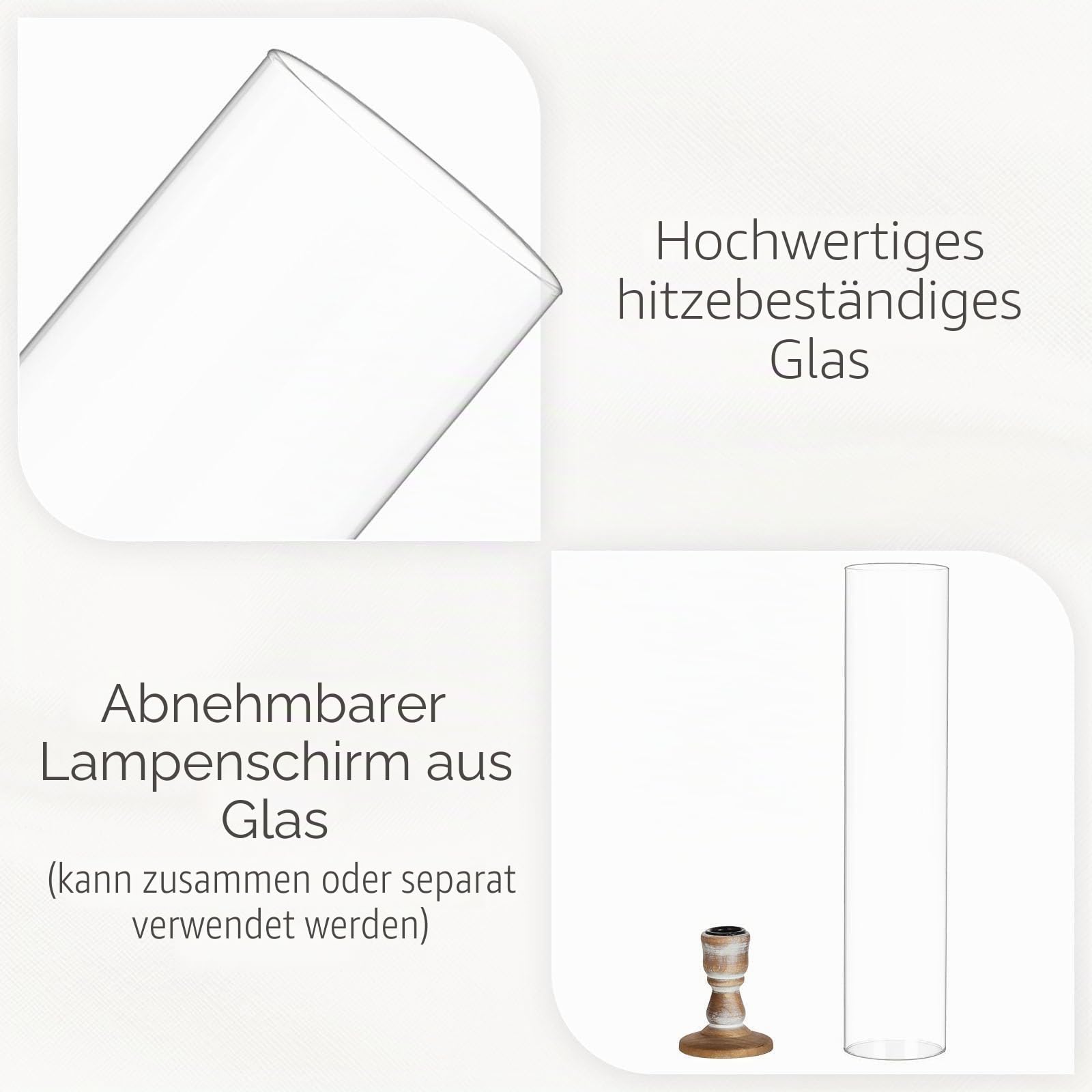 Kerzenhalter Stabkerze Kerzenständer Glas：10 er Stabkerzenhalter Windlichter Kerzenständer Stabkerzen aus Holz mit Abnehmbarem Glas für Tischdeko Hochzeit Veranstaltung oder Heimdekoration
