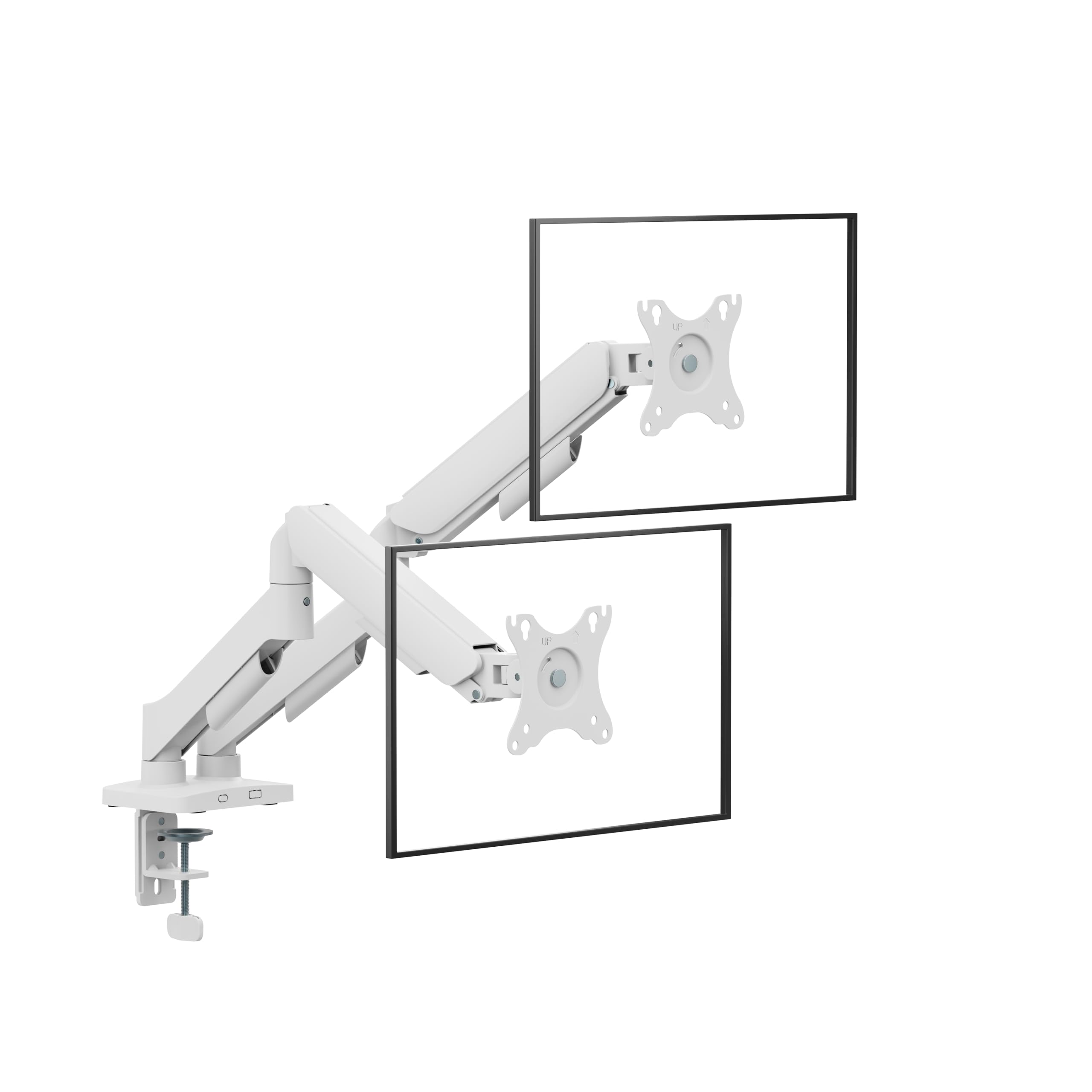 Amazon.co.jp: Green House GH-AMDX2H-WH Dual Monitor Arm, Pre