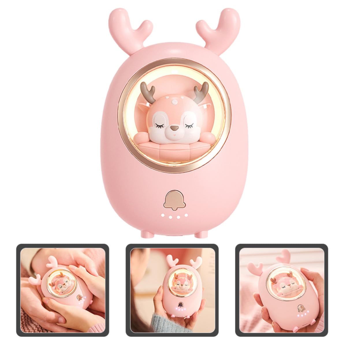 CLISPEED Chauffe-Mains Portable Rechargeable USB 6500mah Rose en Abs