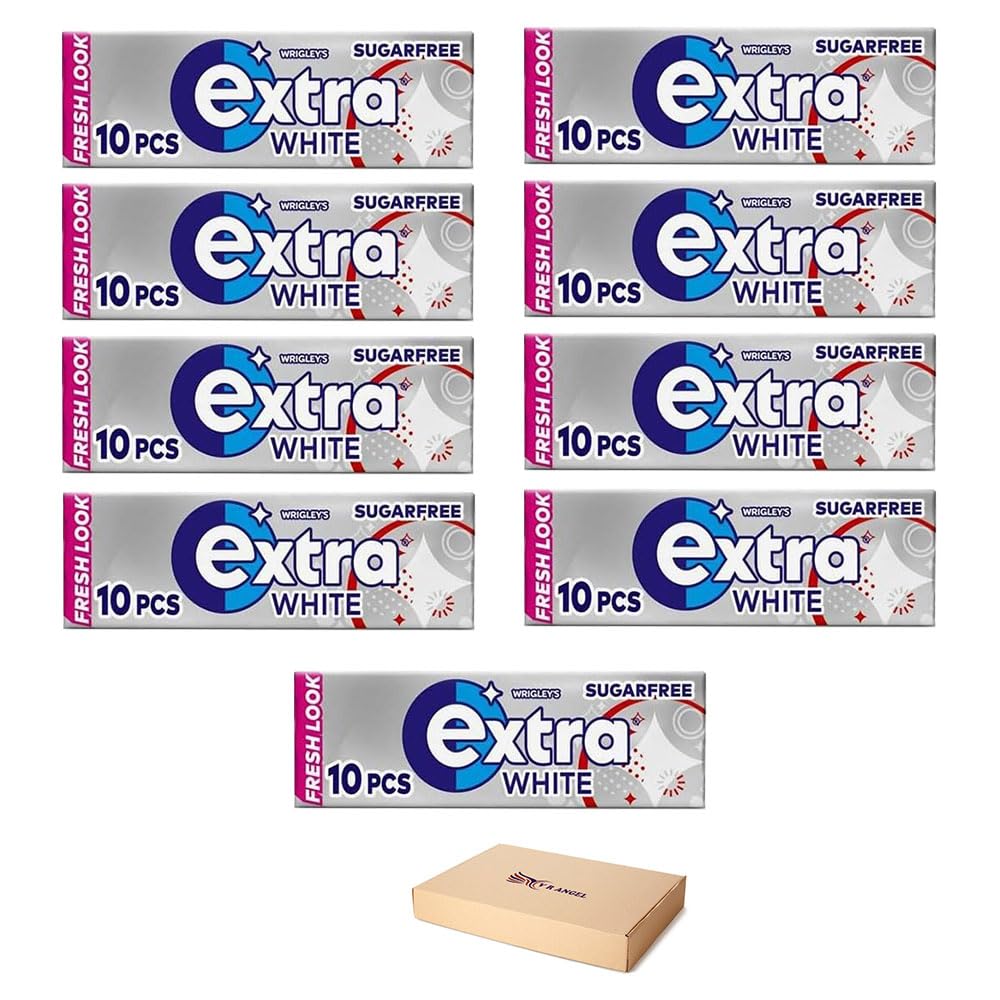 Extra Chewing Gum 9 x Sugar Free Selection Fresh White Little Moments of Refreshment - Sold by VR Angle
