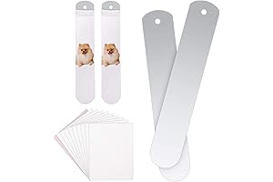 2-Piece Metal Straight Sock Sublimation Jigs with 10 Sheets Heat Transfer Paper,...