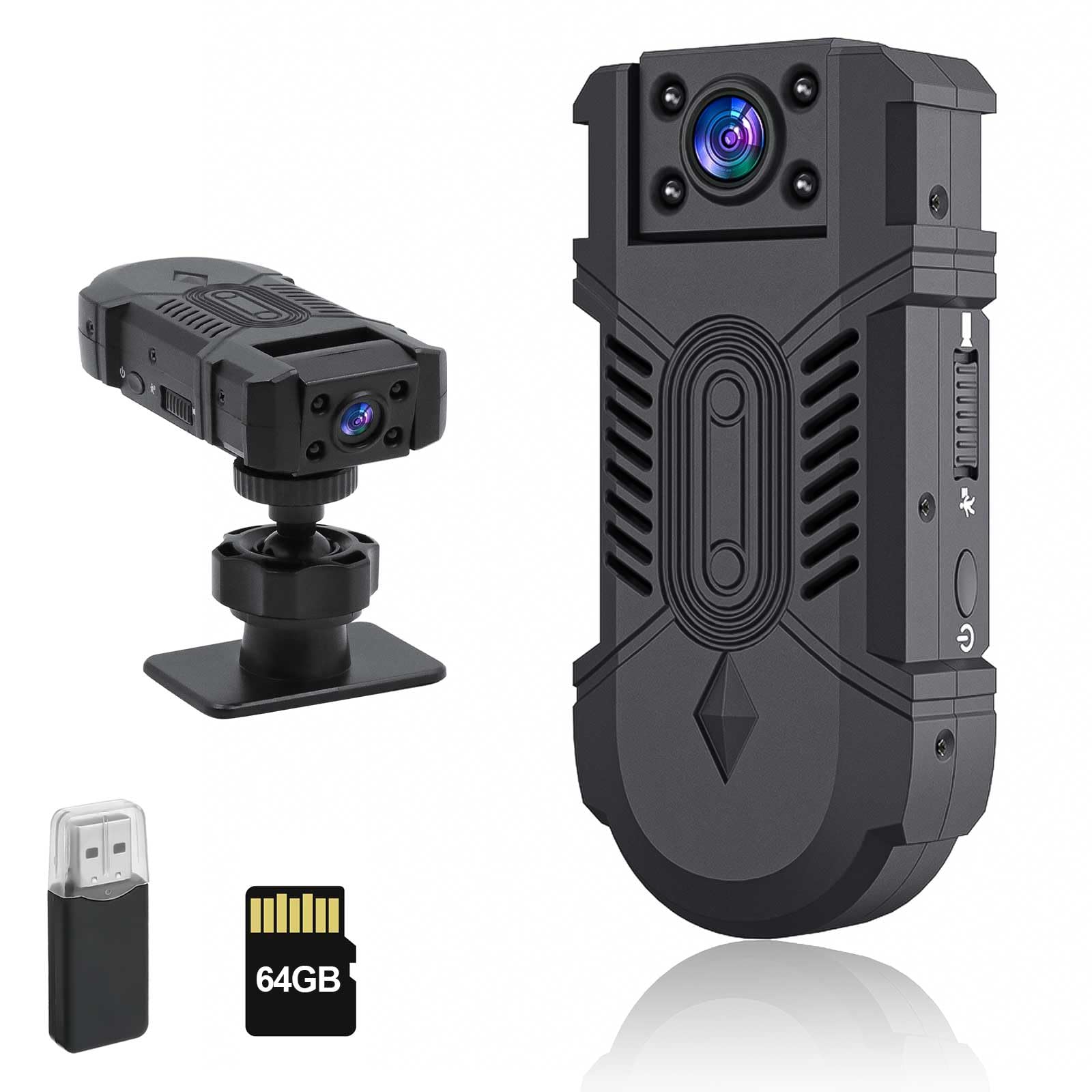 WOTCHA Mini Body Camera 1080P Body Cam with Motion Detection Pocket Camera with Auto Night Vision 64G Wearable