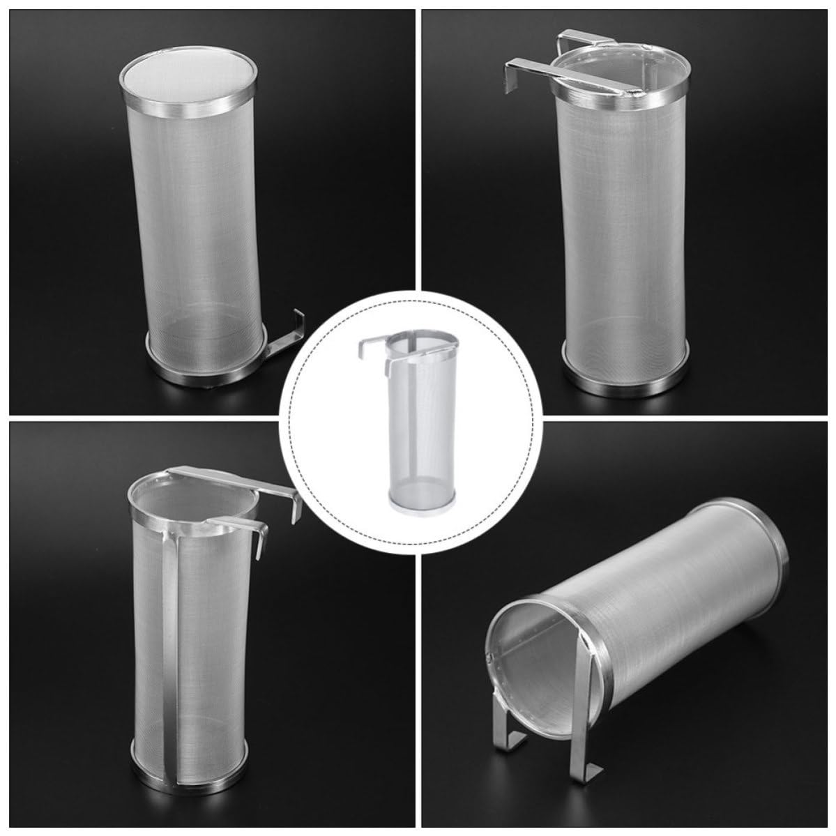 HEALLILY Filtro Barile Multi-Funzione in Acciaio Inossidabile, Argento