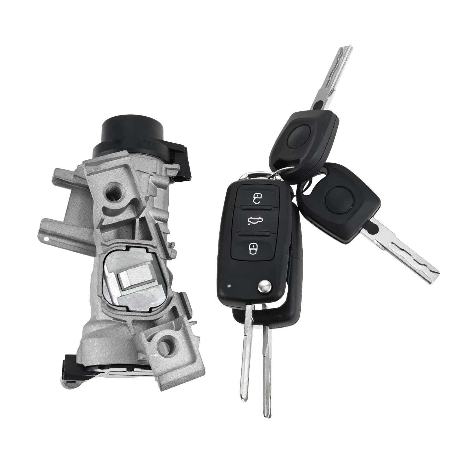 Rufutle Car Auto Door Lock Cylinder Barrel For Vw Golf 2004-2011 Rabbit 2006-2009, 1K0905851b Car Lock Cylinder With Keys