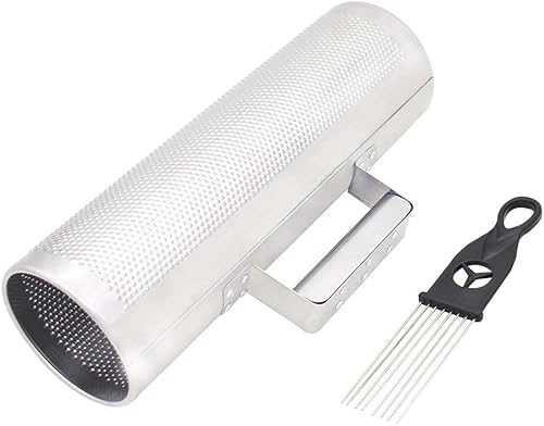 Mowind Guiro de acero inoxidable herramienta de entrenamiento musical de percusión de 12 x 4 pulgadas con raspador