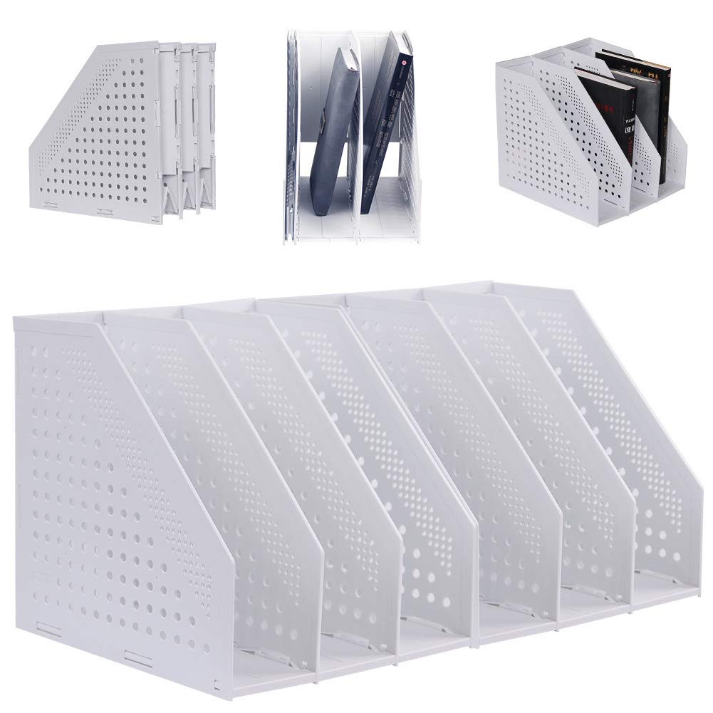 Aosivm 2Pcs Collapsible Magazine File Holder/Desk Organizer for Office