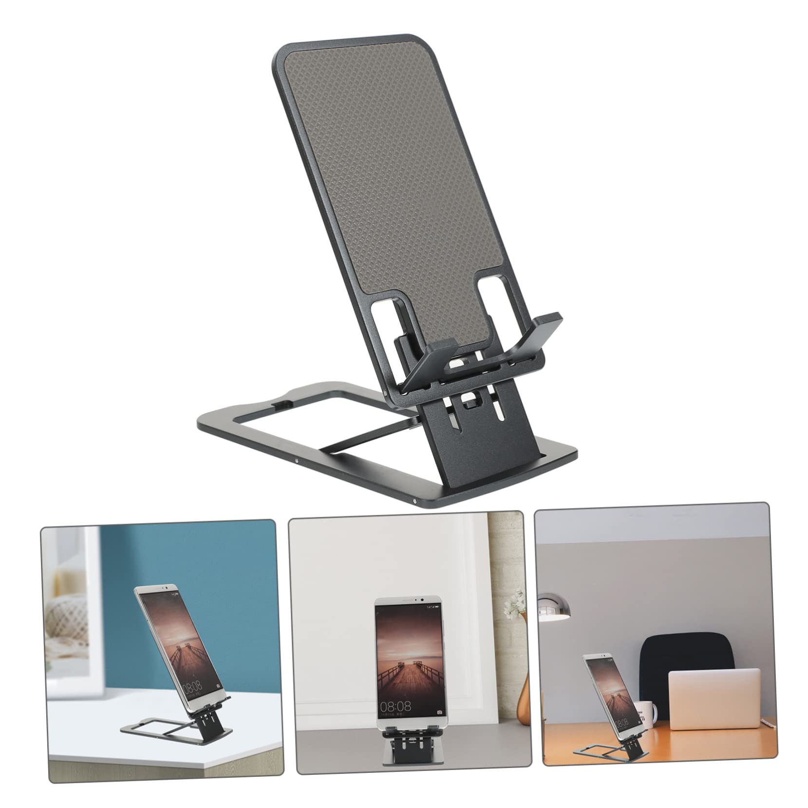 Gatuida 3 Piezas Soporte para Teléfono De Aluminio Soporte De Celular para Escritorio Soporte para Celular Soporte De Teléfono De Mesa Aleación De Aluminio Oficina El Perezoso Ajustable