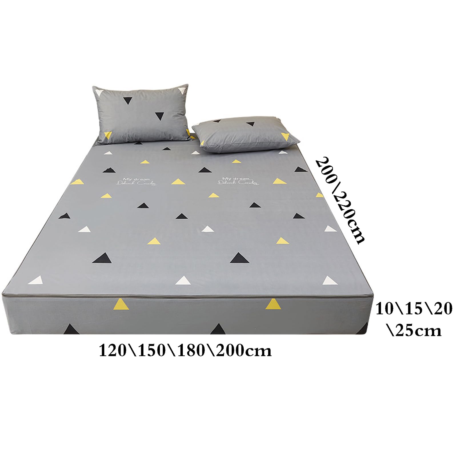 Housse De Matelas avec Fermeture éClair,Housse De Matelas ZippéE,Housse De Matelas ZippéE à Enveloppe ComplèTe,Housse De Matelas ImperméAble avec Fermeture éClair,pour Chambre