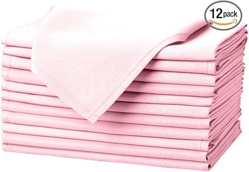 Miniatura 28 de Pomp Servilleta de tela de poliéster prémium de 17 x 17 pulgadas (12 unidades) Tela de fácil cuidado resistente a las arrugas y a las manchas