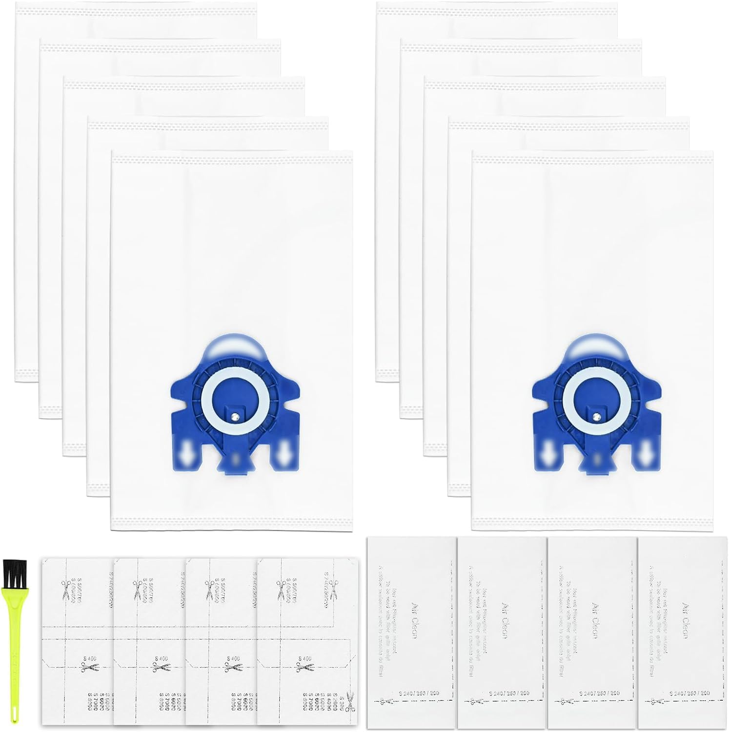 10 Pack 3D Efficiency Capacity Vacuum Dust Bag, Vacuum Cleaner Bags for