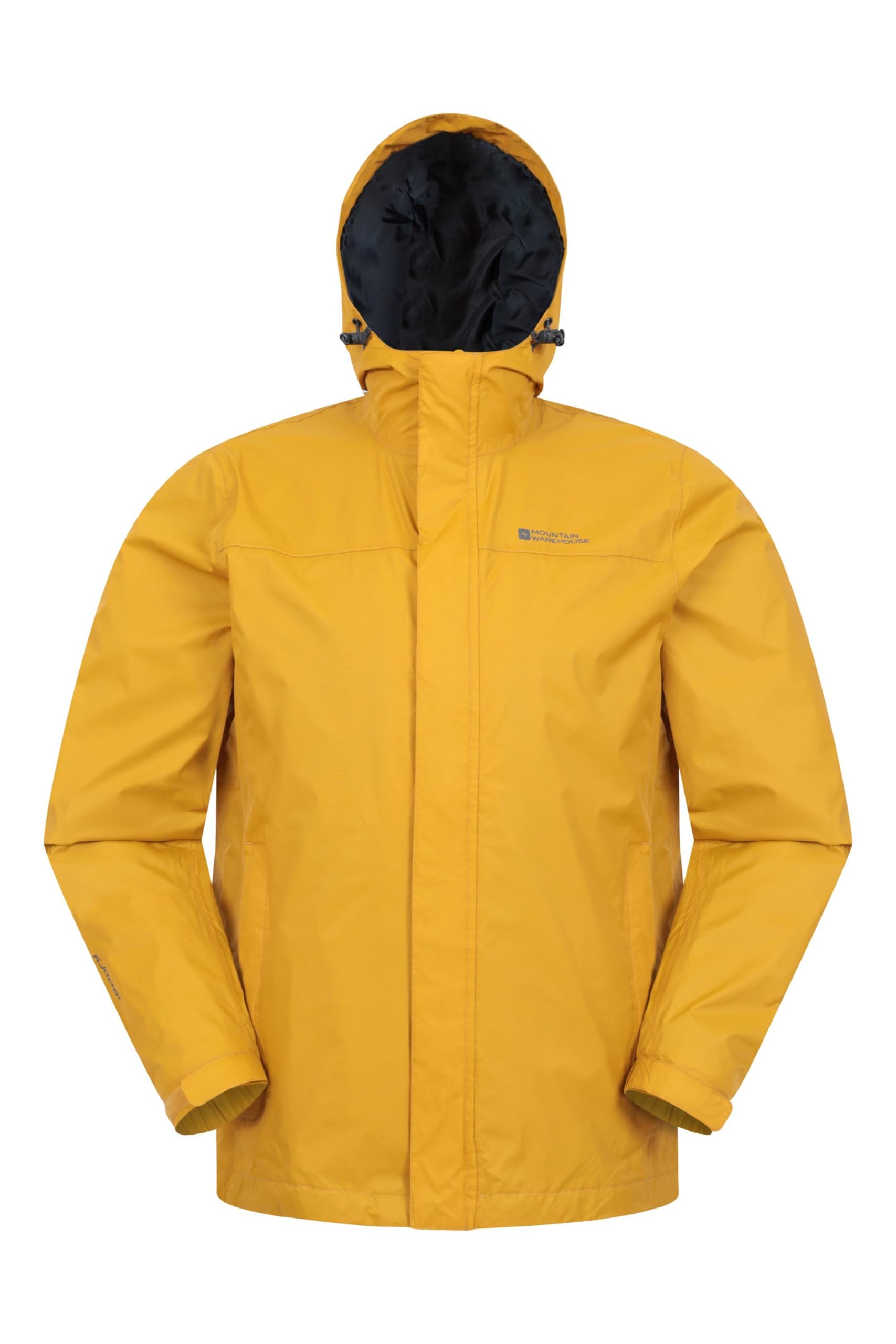 Mountain Warehouse Men's Mustard Torrent Waterproof Rain Jacket - Waterproof & Lightweight Raincoat With Taped Seams, Zipped Pockets - For Spring Summer Travelling & Outdoors 4XL Plus