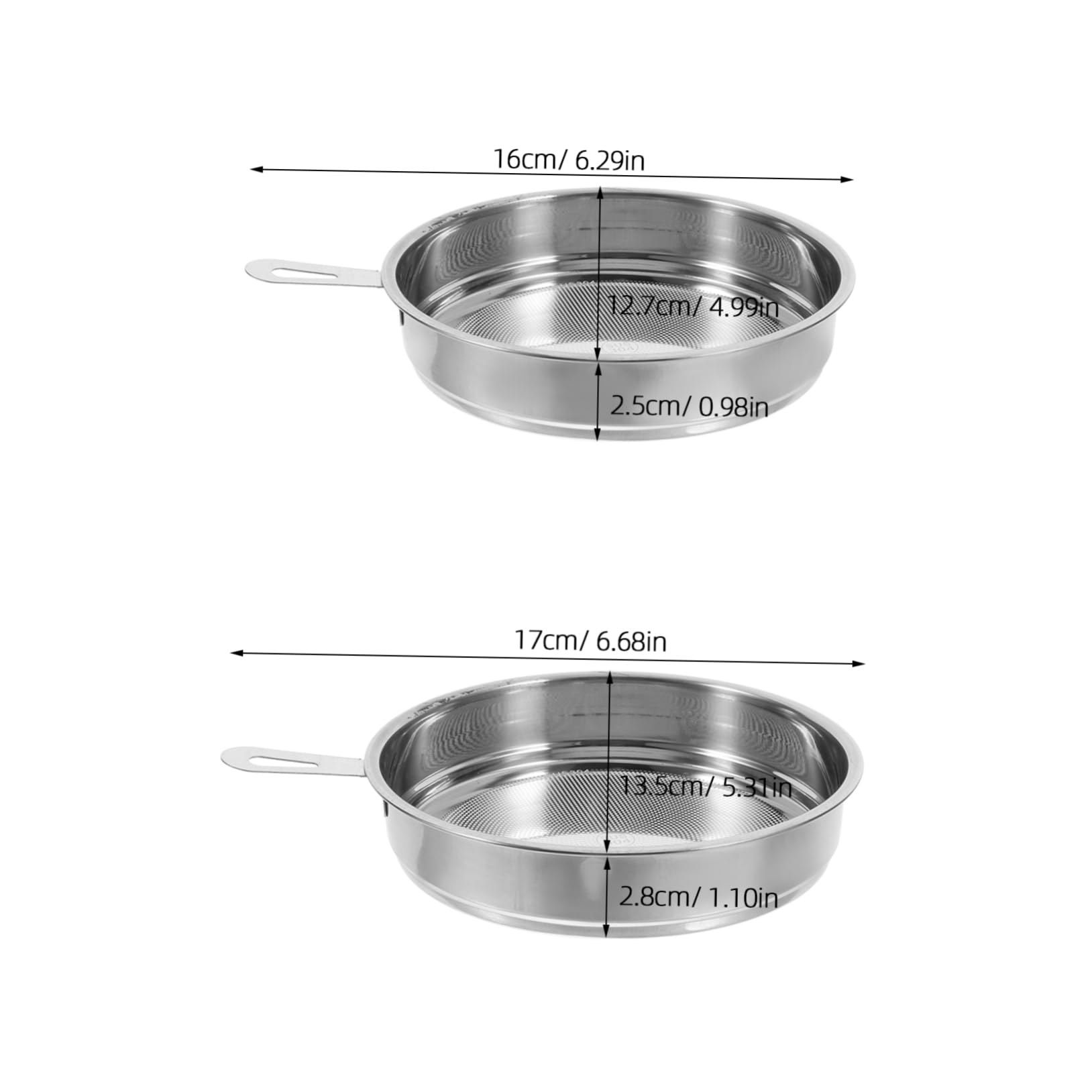 FUNOMOCYA 2pcs Bacon Grease Filter Covers Fine Mesh Sifter Stainless Steel Tea Filter for Oil Pot Garden Potting Sieve