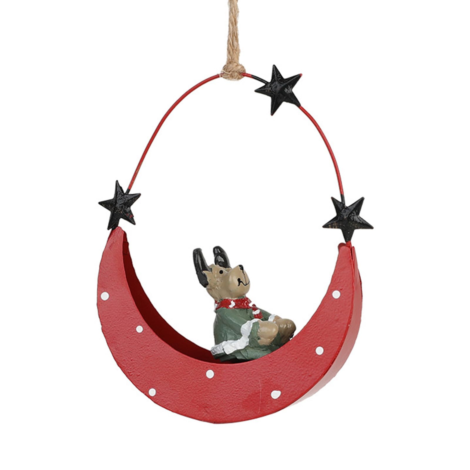 carotoe Delicate Christmas Iron Art Hanging Ornament Stylish Boat Iron Christmas Hanging Ornament in Ship Decoration