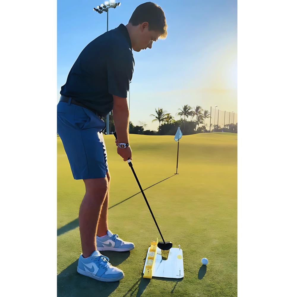 The Putting Arc T3 Mirror Bundle - Golf Putting Trainer Aid for Accuracy, Alignment, Stroke Path & Eye Line - Premium Putting Mirror for Practice & Drills