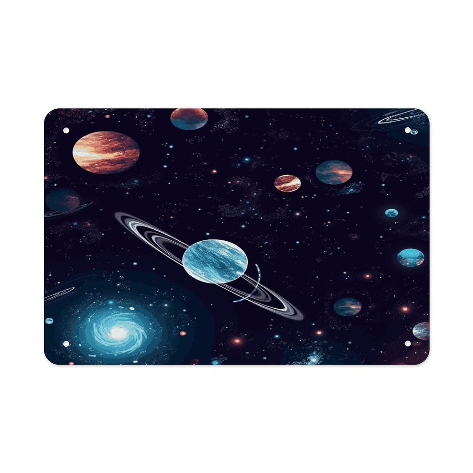 Fekiloot Style Galaxy Decor Metal Signs Wall Art Tin Sign