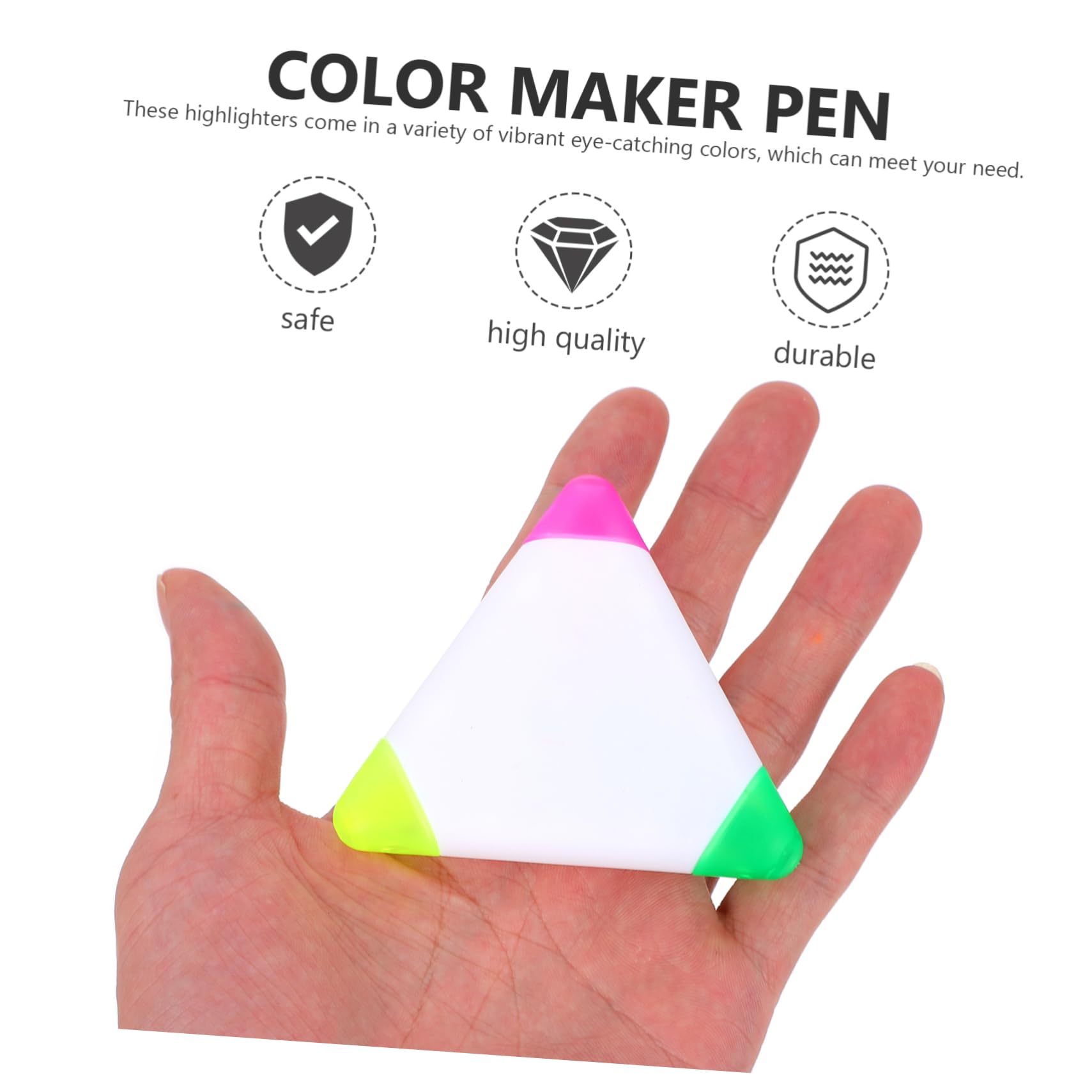 DOITOOL 6 Sätze Textmarker Fluoreszierender Markierungsstift Fluoreszierende Zeichenstifte Fluoreszenzschwerer Farbstift Markierungen Dreieckige Markierung Plastik Bunt 5 Stück * 6