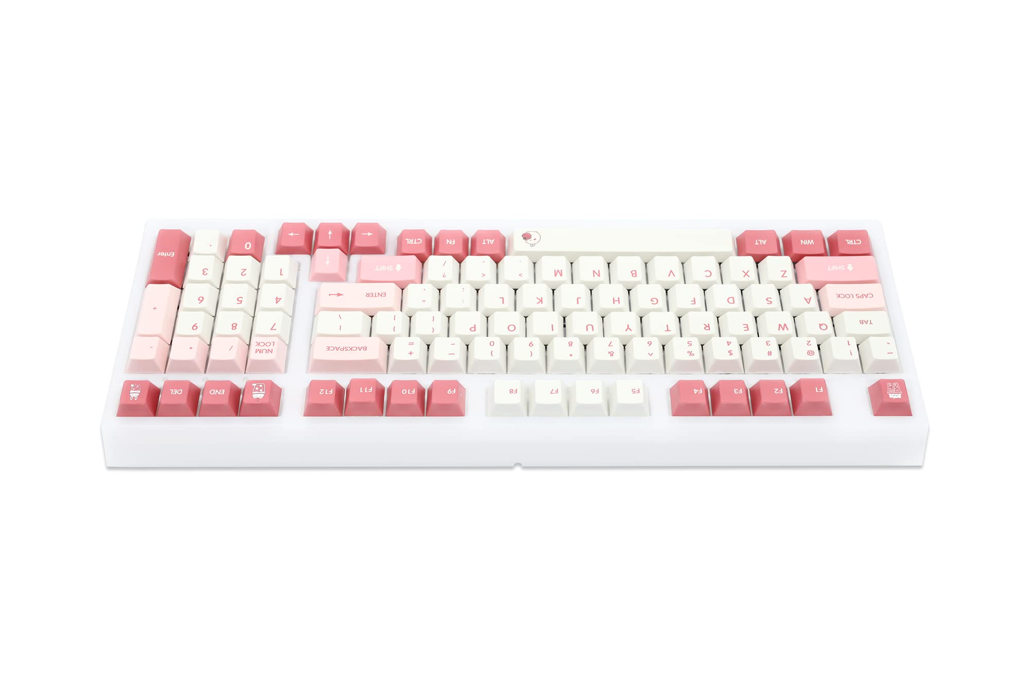 KPREPUBLIC GKs Cherry Profile Summer Peach Dye Sub Keycap Set épais PBT pour clavier 87 tkl 104 ANSI xd64 bm60 xd68 xd84 BM87 BM65 Rose