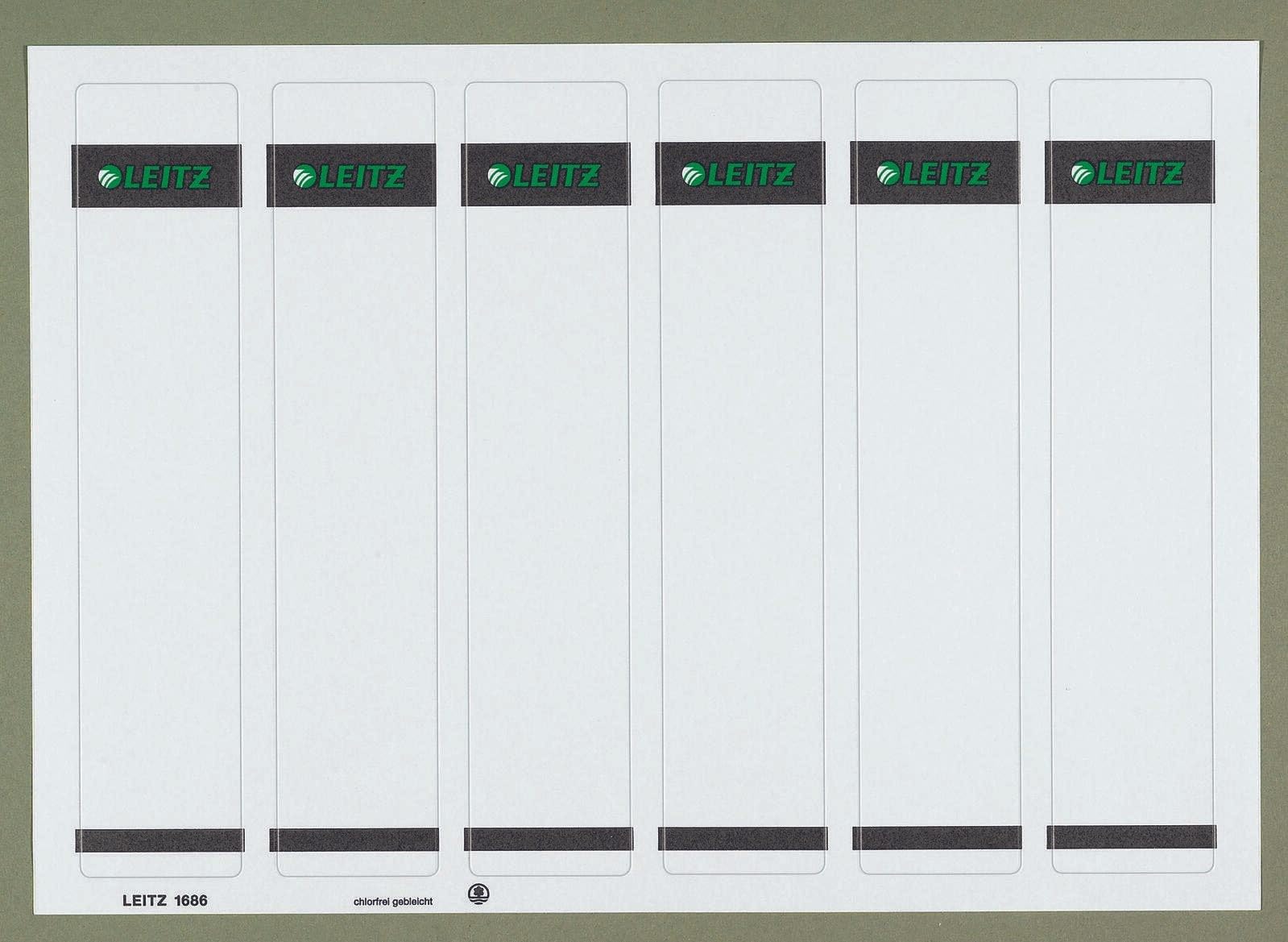 Leitz Etichette adesive A4 stampabili al PC per raccoglitori a leva in cartone, Formato corto e stretto, Grigio, 39 x 192 mm, Cartoncino, 16860085, Confezione da 600