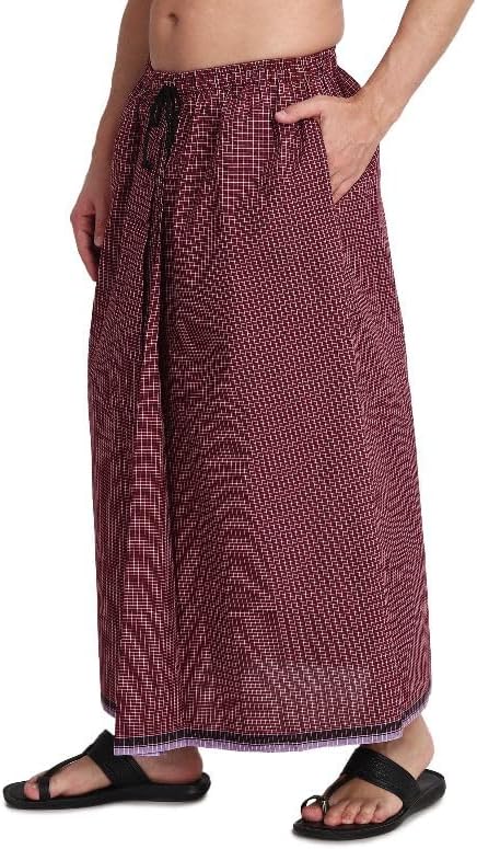 Gowri Tex Elastic Premium Lungi with Dual Packet Pack of 1