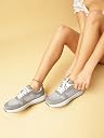 Marc Loire Women's Smart & Casual Shoes | Chunky Cool Sneakers for Women with Lace-Ups & Extra Cushioning (Grey, UK Footwear Size System, Adult, Women, Numeric, Medium, 5) gallery image