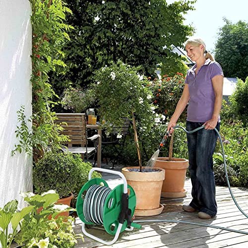 45M Portable Garden Hose Reel – Heavy Duty Manual Metal Hose Reel Without Hose, Lightweight for Outdoor Garden Watering - Image 7