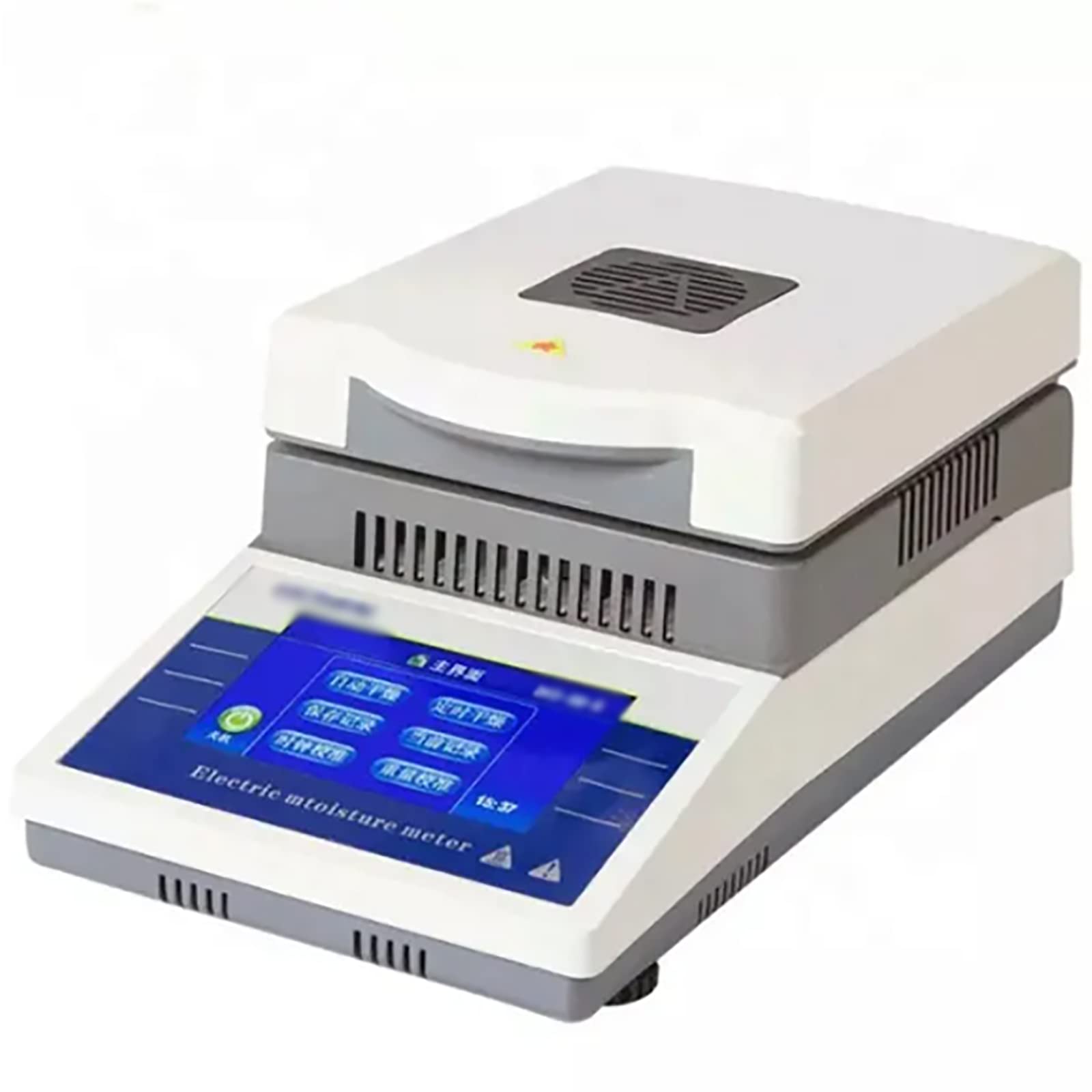 Analizador de humedad medidor de laboratorio con calefacción halógena, bandeja de muestra de aluminio, capacidad de 50 g, legibilidad de 0,005 g, control de 60-160 °C, dos modos de secado para