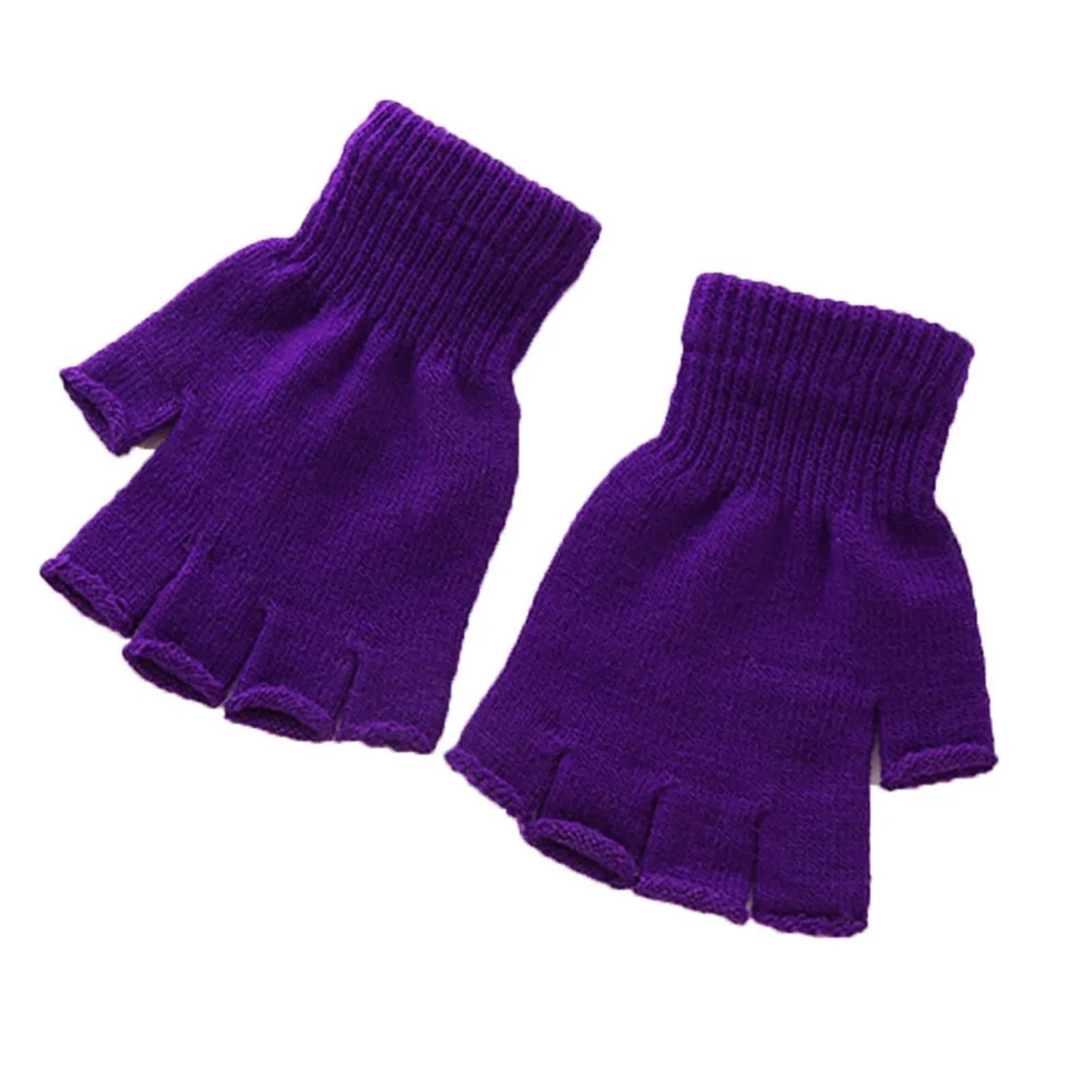 3 pares de guantes sin dedos medio dedo invierno Unisex for exteriores cortos cálidos punto for hombres y mujeres elásticos cómodos Para Correr, Ciclismo, Conducir