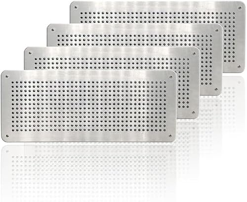 Air Brick Cover for Pest Proofing – Rat/Mouse Prevention Air Vent Cover – Aluminium Alloy Cover to Stop Rodents & pests Entering Property – for Internal or External use (Pack of 4, 100 X 250mm)