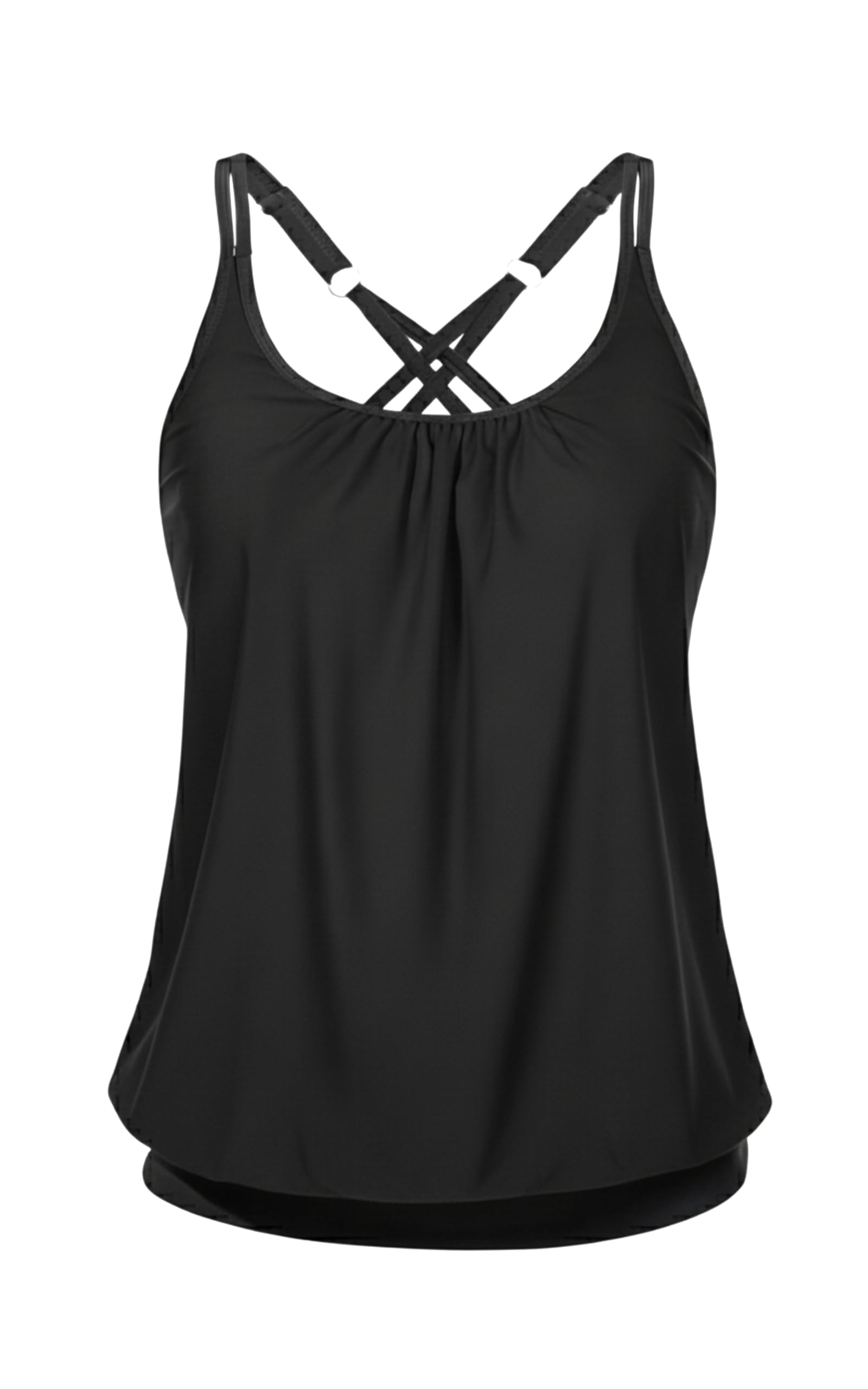 Yonique Modest Tankini Tops for Women - Loose Fit Swim Tops No Bottom