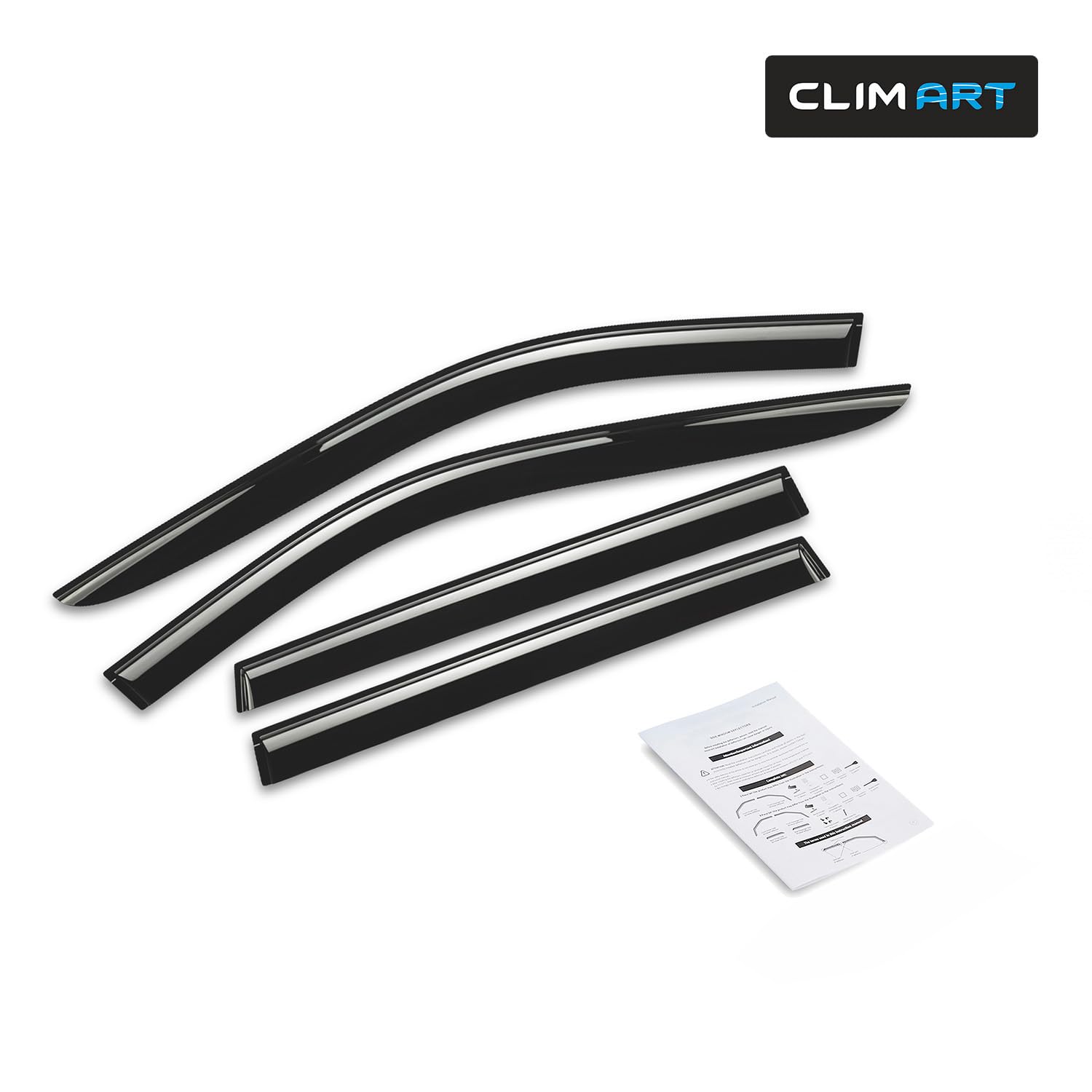 CLIM ART Adesivo Deflettori antiturbo Compatibile con Toyota RAV4 2019-2026 XA50 - Accessori Auto - Deflettori finestrini - Deflettore Aria Auto - Protezione Meteo - Facilità di Installazione -4Pz S
