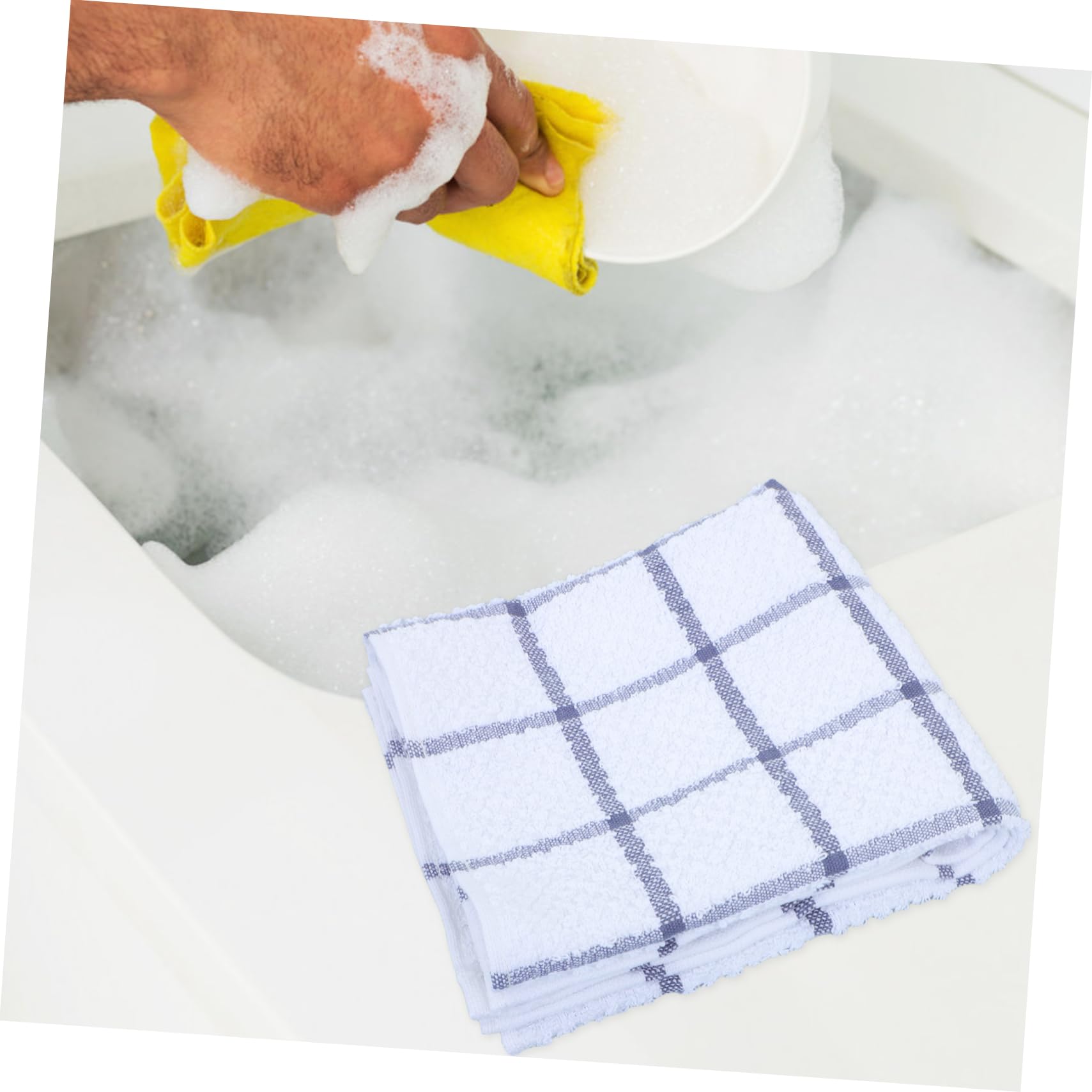 Canovacci da Cucina in Cotone 6 Pezzi ad Alta Assorbenza | Asciugatura Stoviglie, Pulizia Multiuso, Design Semplice e Pratico per Uso Quotidiano