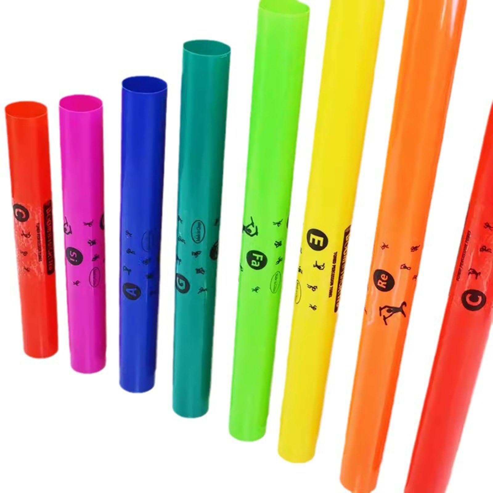 Generic Tubos Musicales Pack de 8 Tubos Diatónicos Instrumentos Musicales Educativos Juguetes de Percusión Infantiles Material Seguro Adecuados para a, con Cuerda