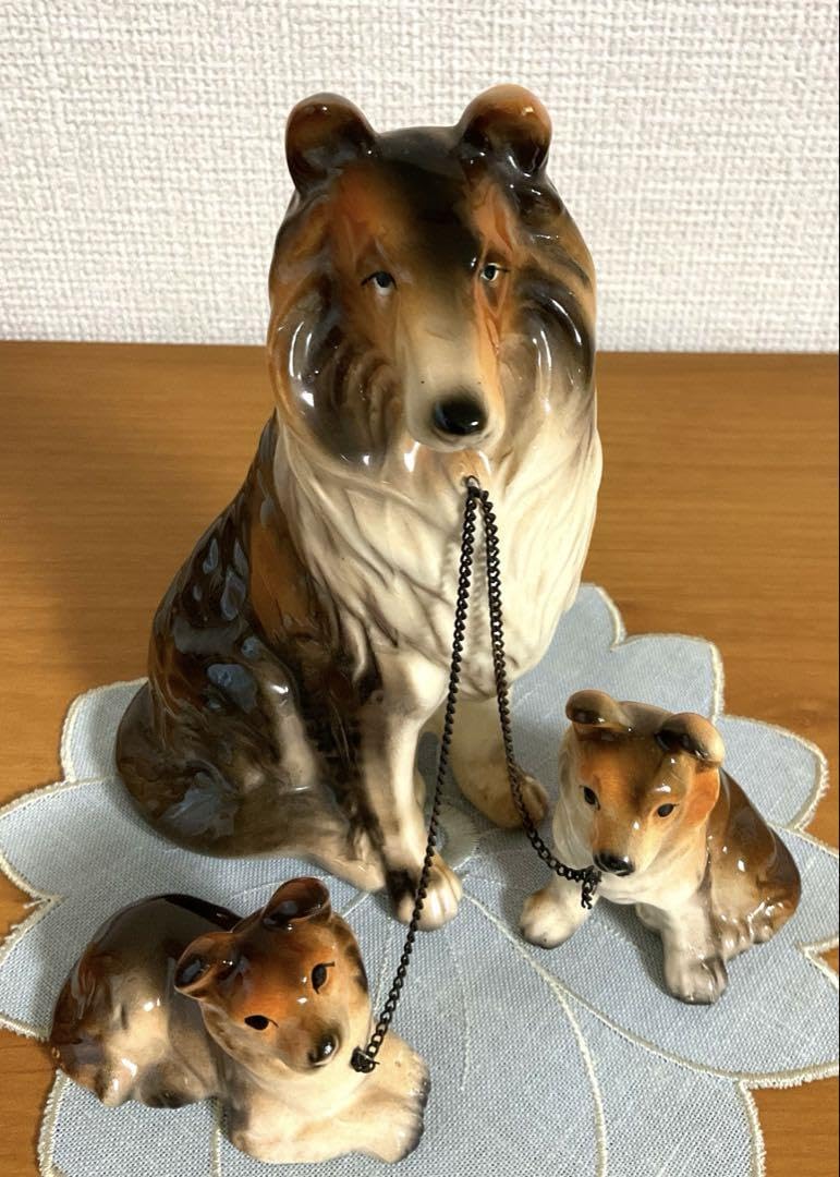 大型　コリー犬　陶器　置物 Amazon.co.jp: Veronese Design 5 1/4インチ ラフコリー犬の置物