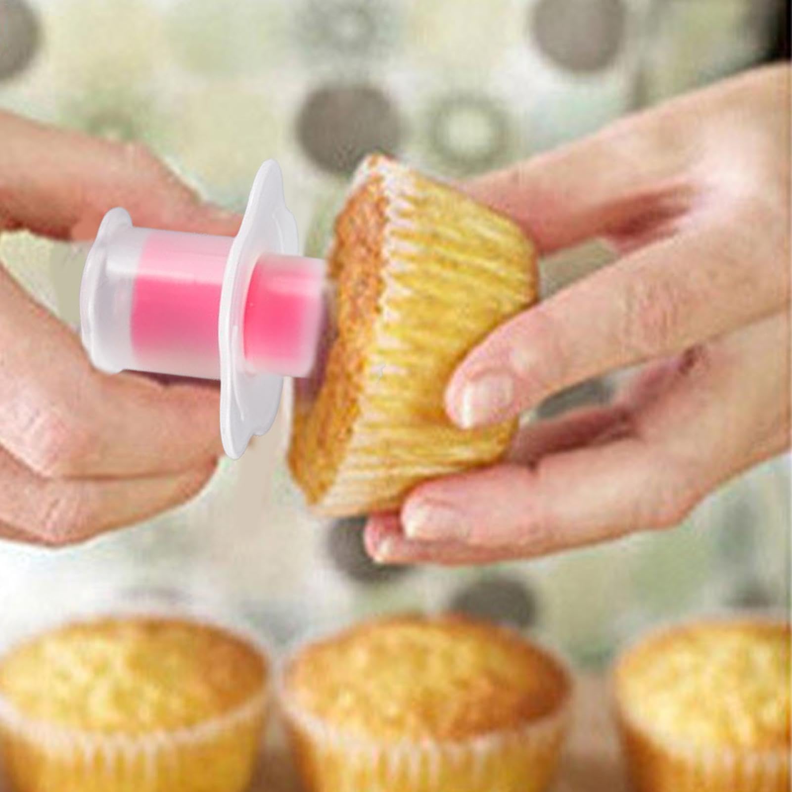 4er Set Cupcake-Entkerner Aus Kunststoff – Praktisches Werkzeug Zum Ausstechen Von Löchern Für Mini-Cupcakes & Backen