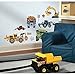 RoomMates SPD0003SCS New Speed Limit-Construction Vehicles Peel & Stick Wall Decals, Multi 10