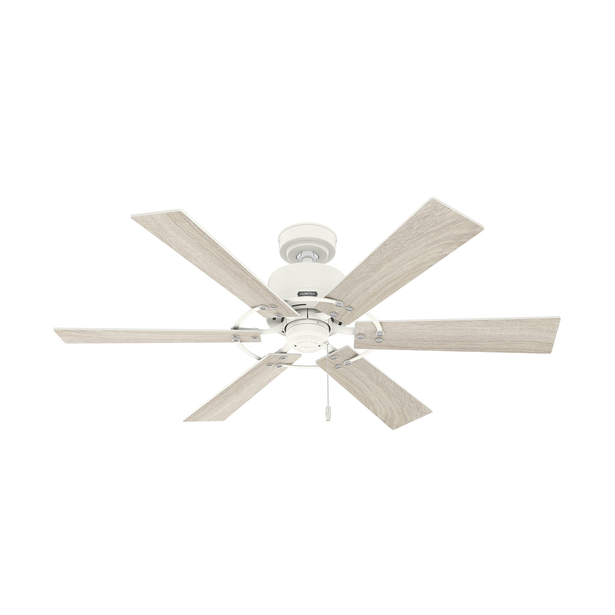 Hunter 52 inch Indoor Ceiling Fan No Light - White Ceiling Fan